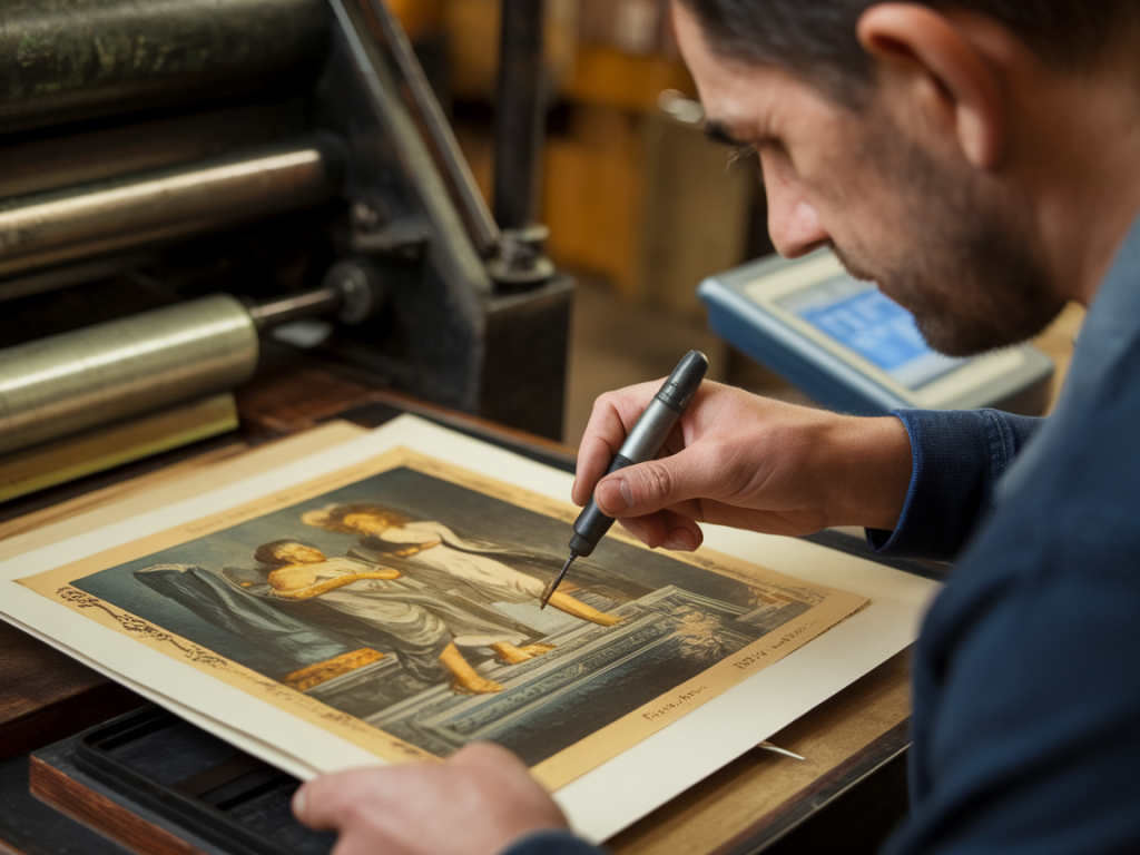 wie du beschädigte vintage‑drucke digital reparierst und anschließend für den siebdruck mit minimalem detailverlust vorbereitest