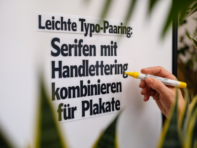 typo-pairing leicht gemacht: serifen mit handlettering kombinieren für plakate