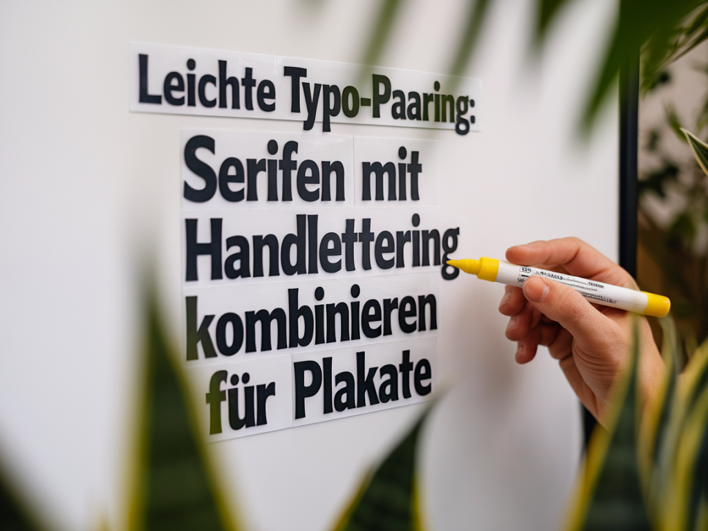 typo-pairing leicht gemacht: serifen mit handlettering kombinieren für plakate