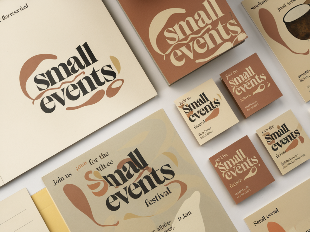 visuelle identität für kleine veranstaltungen: logo, poster und social-templates im paket