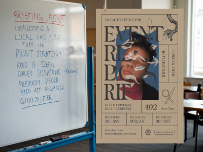poster für ein lokales event gestalten: briefing, layout und druckstrategie