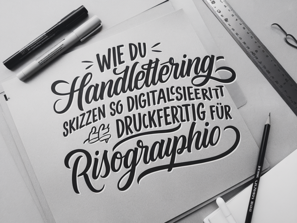 Wie du handlettering‑skizzen so digitalisierst, dass sie druckfertig für risographie sind