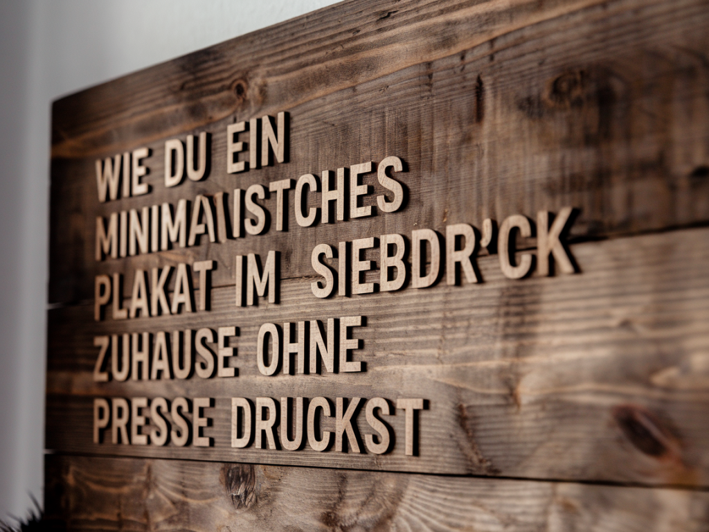 wie du ein minimalistisches plakat im siebdruck zuhause ohne presse druckst