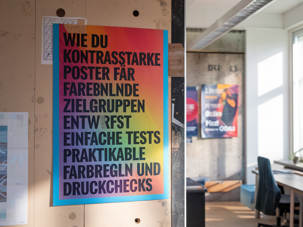 Wie du kontraststarke Poster für farbenblinde Zielgruppen entwirfst: einfache Tests, praktikable Farbregeln und Druckchecks