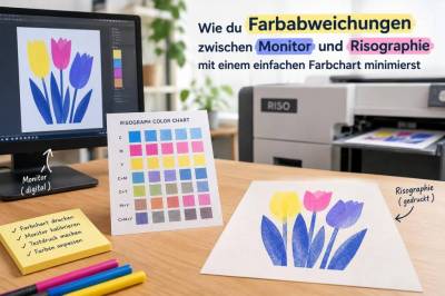 Wie du Farbabweichungen zwischen Monitor und Risographie mit einem einfachen Farbchart minimierst